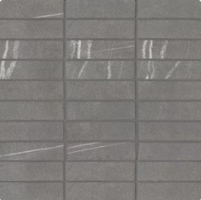 Matte Porcelain Straight Set Mosaic Tile in Argent - porcelain tile